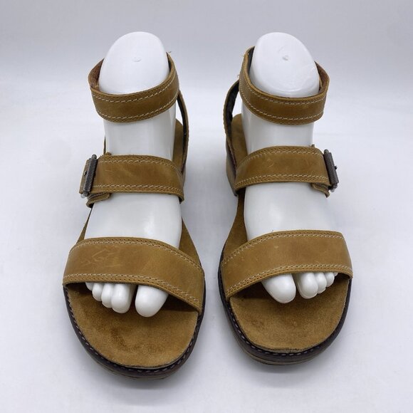 Naot Beatnik Sandals Women's 40 Wide Dune Nubuck Leather Bohemian Made In Israel - Picture 3 of 13